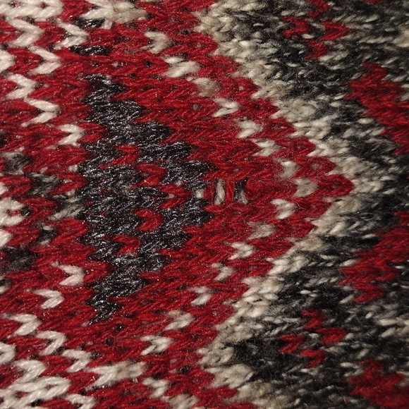 J Jill Newbury Topper Fair Isle Long Line Open Cardigan Wool Blend M - Picture 10 of 10